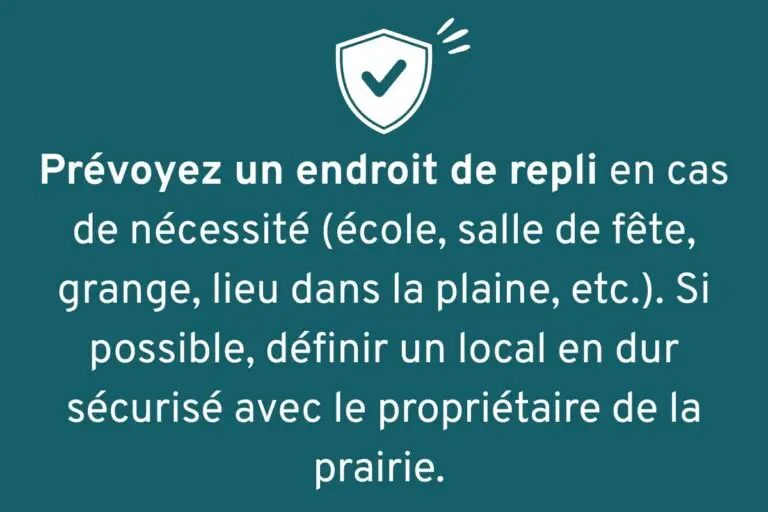 Conseils orage - Endroit de repli