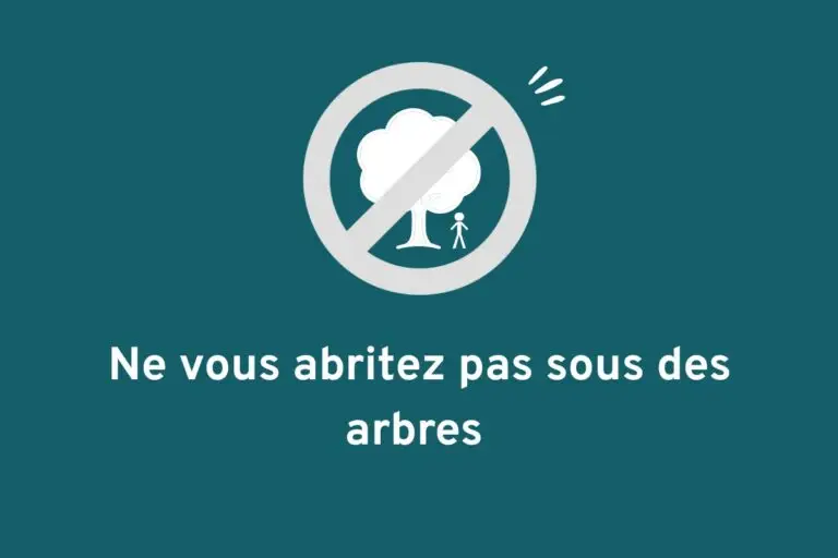 Conseils orage - Pas sous les arbres