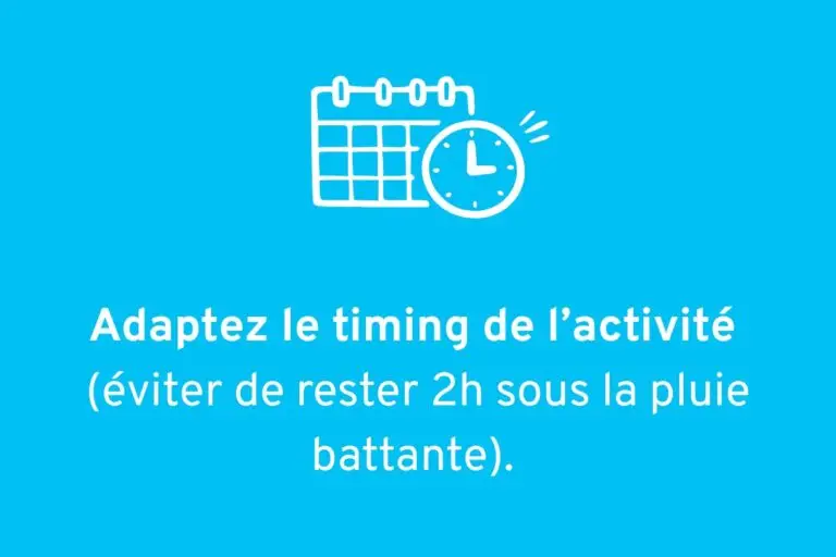 Conseils pluie - Planning