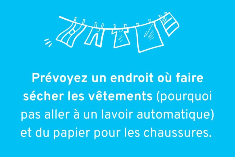 Conseils pluie - Sécher